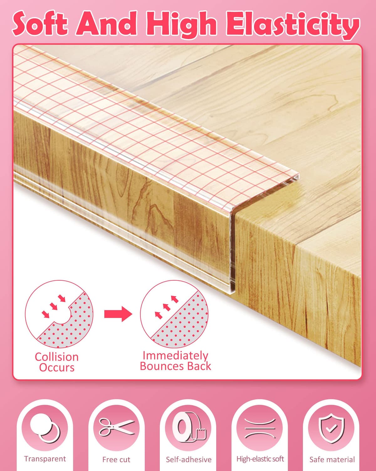 Loiion 10m Protector Esquinas Pared, Transparente Protector Muebles Bebe, Pre-Adhesivo Extra Fuerte Cinta Nano Tape, Multifuncional Protectores para Esquinas y Bordes (1mm de Grosor) — view 4
