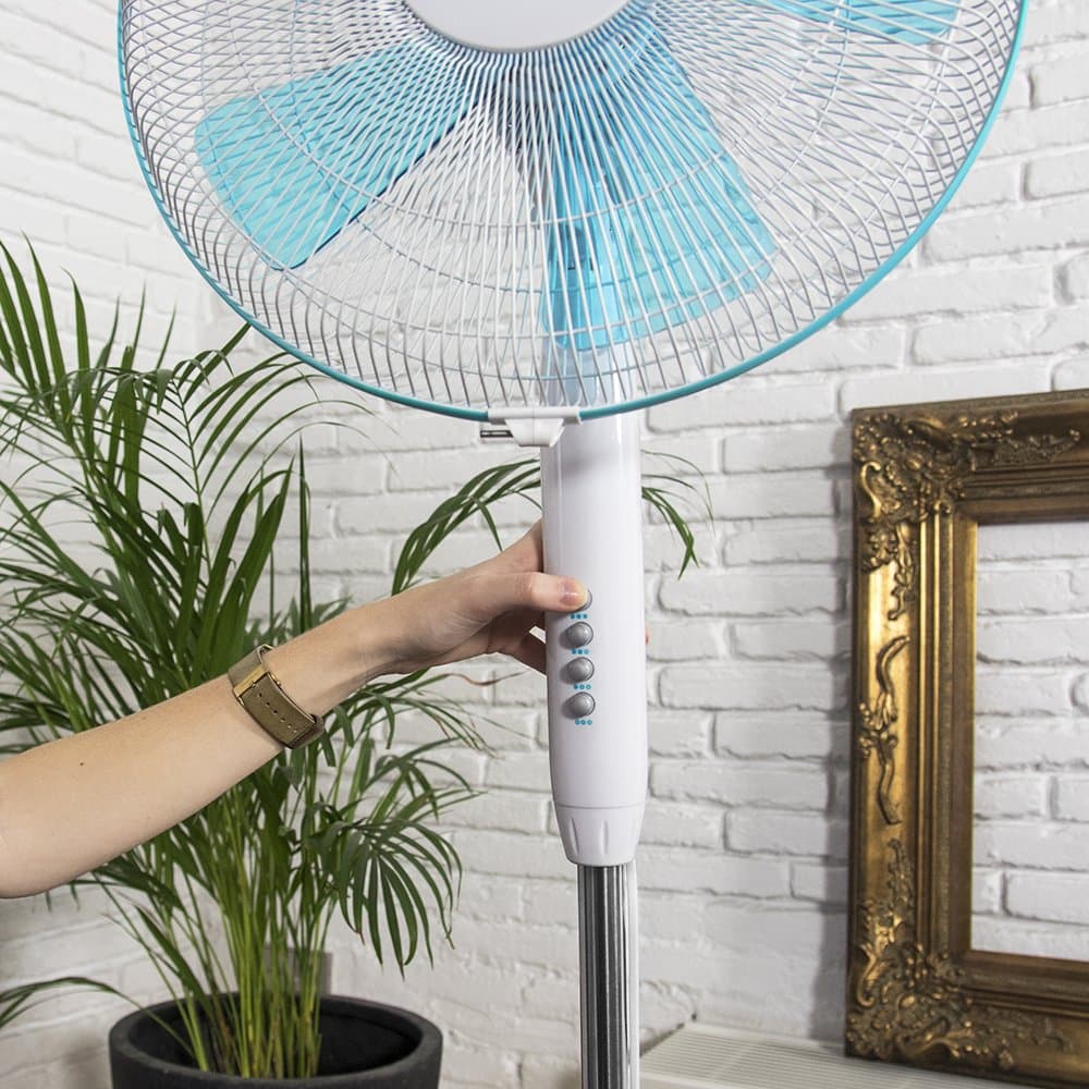 Cecotec Ventilador de Pie EnergySilence 500. 40 W, 5 Aspas de 40 cm de diámetro, Oscilante, 3 Velocidades, Altura Ajustable de 110 a 130 cm, Motor de Cobre, Diseño en Blanco — view 5