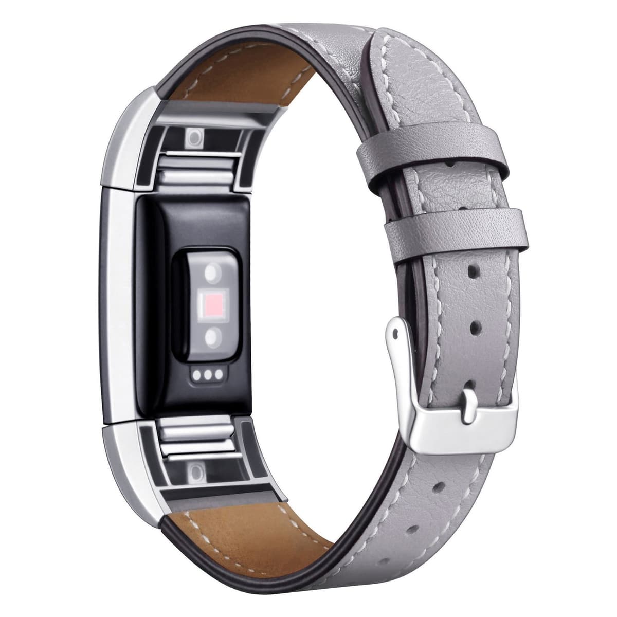 Mornex Correa de Cuero Genuino Compatible Charge 2, Correa Ajustable Correas de Recambio Pulseras Pulsera Banda de Actividad Física con Conectores de Metal — view 12