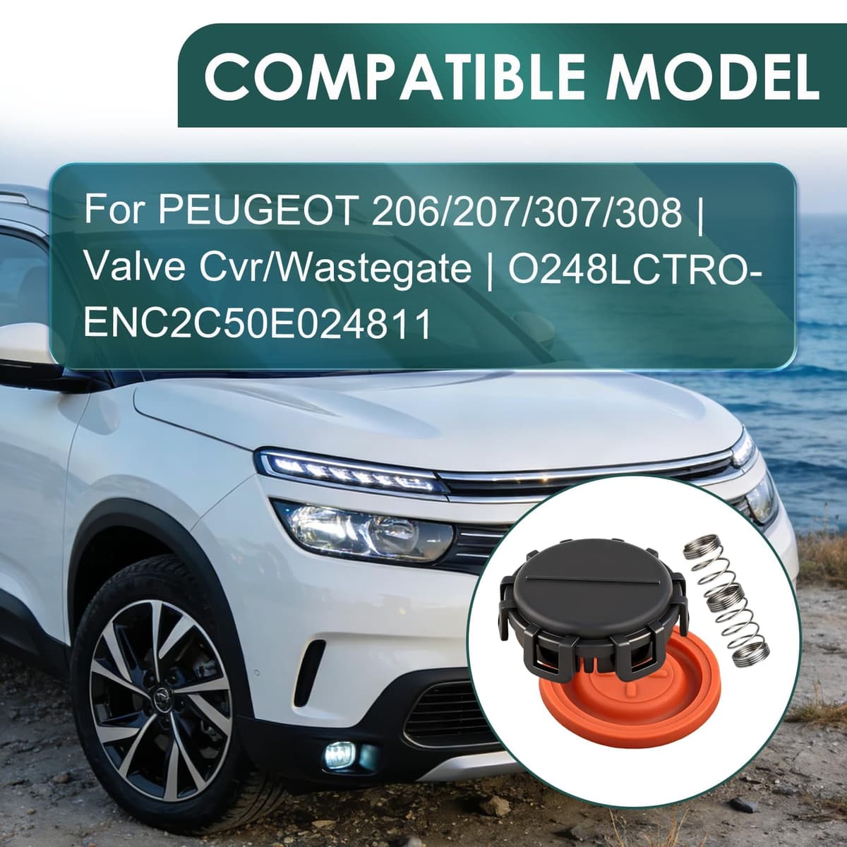Tapa de Válvula de Motor para 206 207 307 308, Junta de Tapa de Válvula 1.6 HDI de Motor 0248L1 Accesorios para Berlingo DS3 Dispatch C2 C3 C4 C5 Fiesta MK6 MK5 Focus MK2 — view 2
