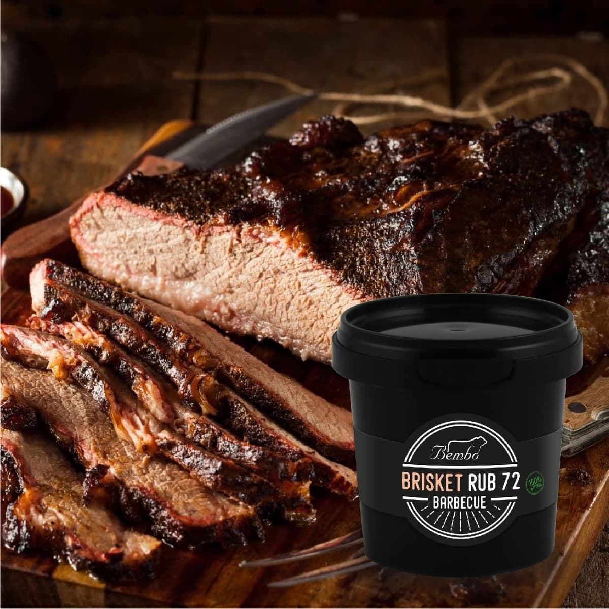 BBQ Brisket Rub Bembo – Mezcla de Especias para Pecho de Ternera – Marinada Seca Barbacoa – Ideal para Ahumado y Cocción Lenta – Made in Italy – 230 g — view 5