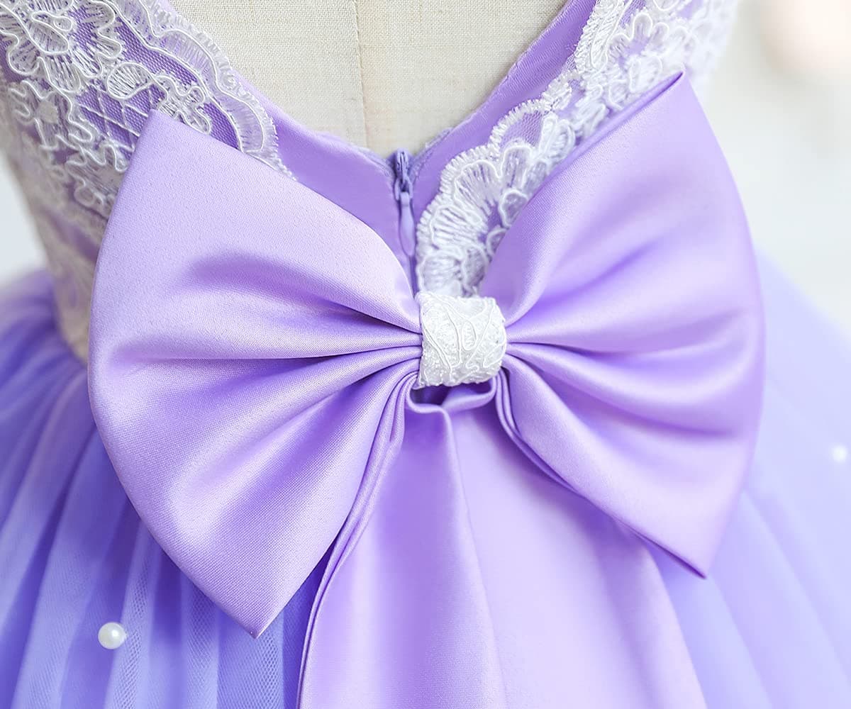 TTYAOVO Bebé Boda Pompa Bautismo Bautizo Tutu Vestido Chicas Princesa Vestir — view 5