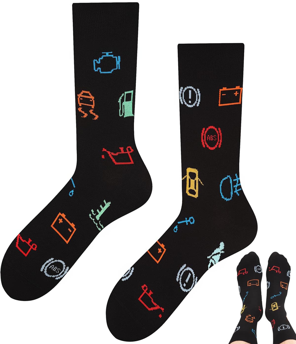 Todo Calcetines Divertidos Hombre y Mujer, Calcetines Fantasia con Motivo, de Colores — view 131