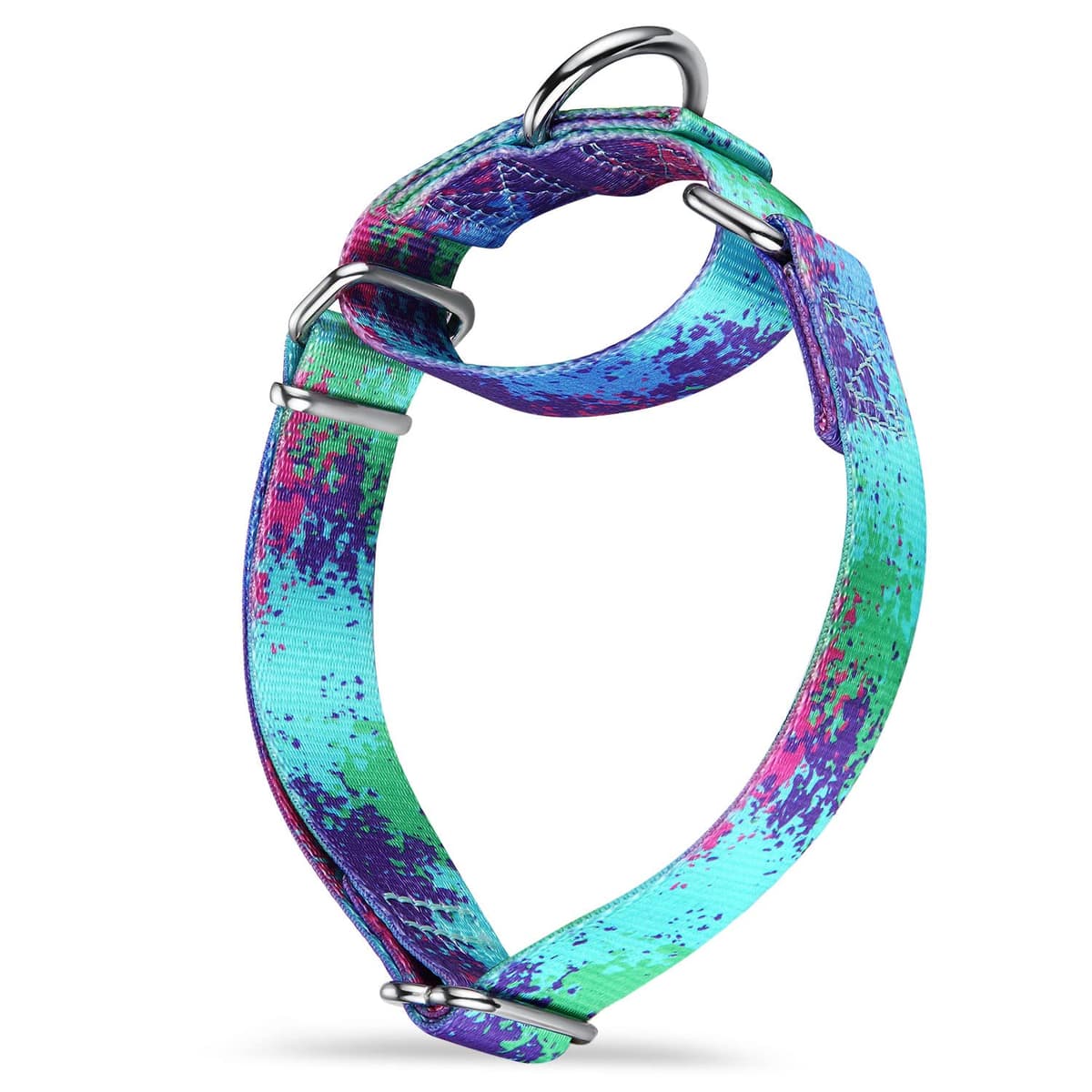 Martingale Collars for Dogs – Soft Adjustable Dog Collar, Durable D-ring Heavy Duty, Choke Collar for Large Medium Small Dogs (Medium, 2.5cm Wide, Dark Purple) — view 5