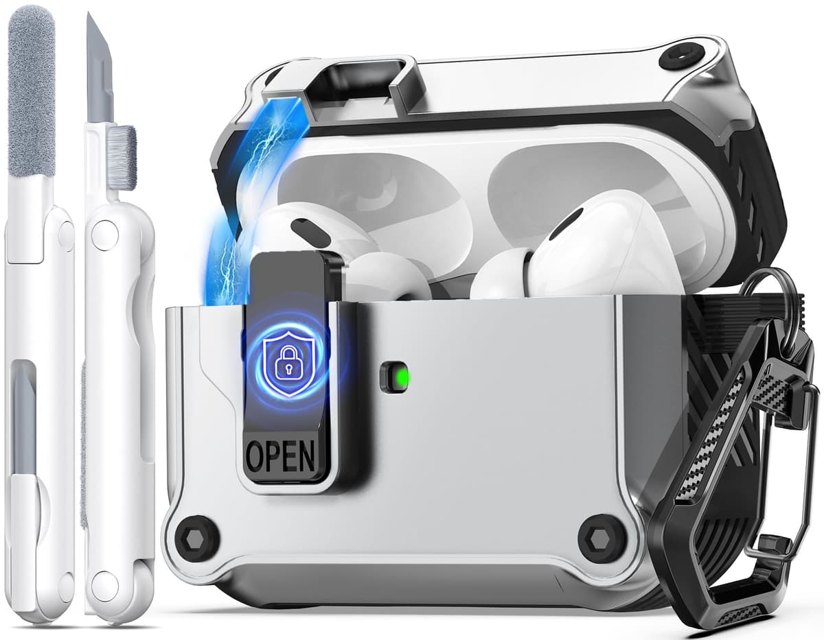 R-fun Compatible con AirPods Pro 2 Gen (Cubierta Auto emergente) con Kit de Limpieza, para Airpods Pro 2/1 Gen (2023/2022/2019), para Estuche Airpods Pro (USB-C/Lightning),Negro — view 27