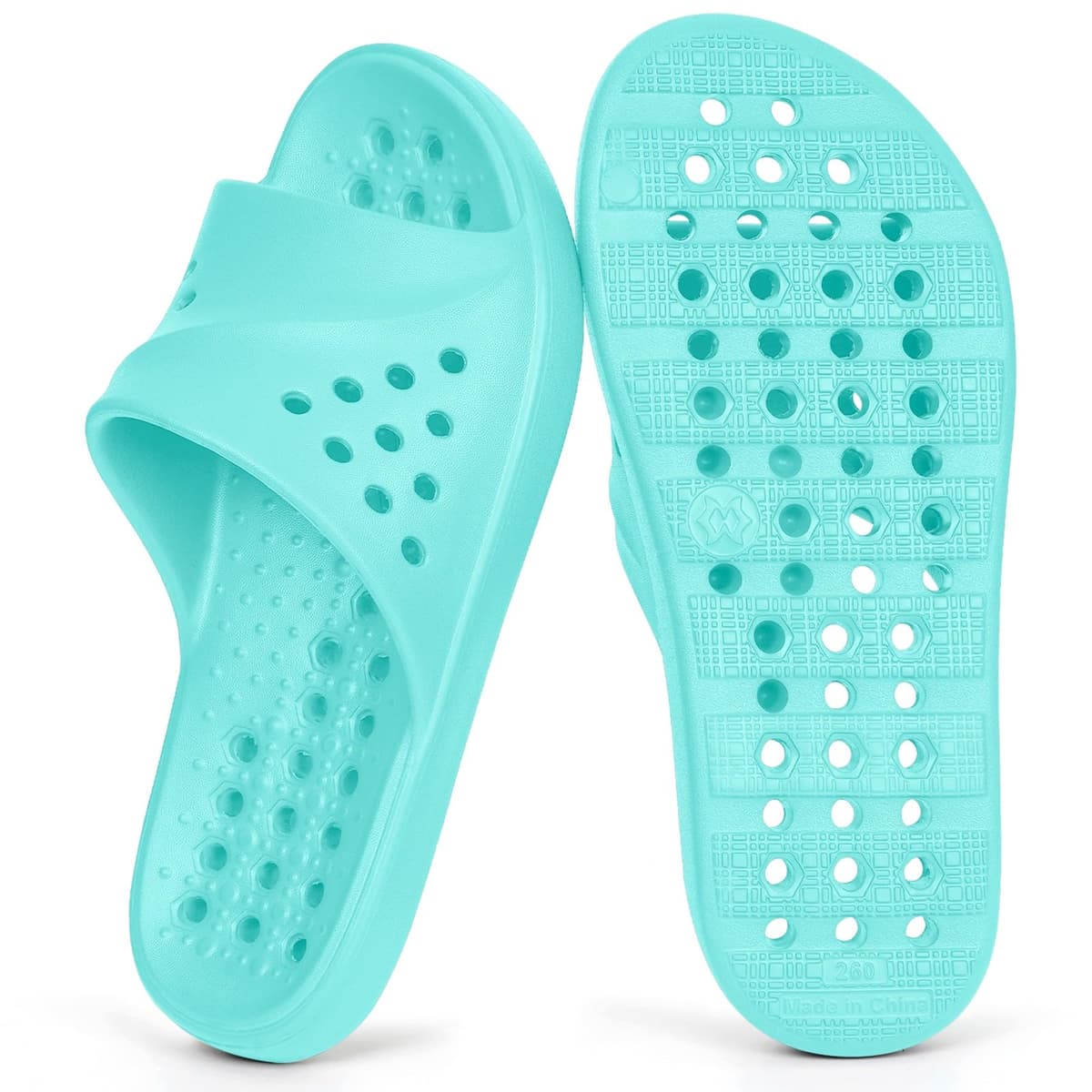 Gaatpot Zapatillas de Baño con Orificios de Drenaje para Hombre y Mujer, Antideslizantes,Secado Rápido — view 13