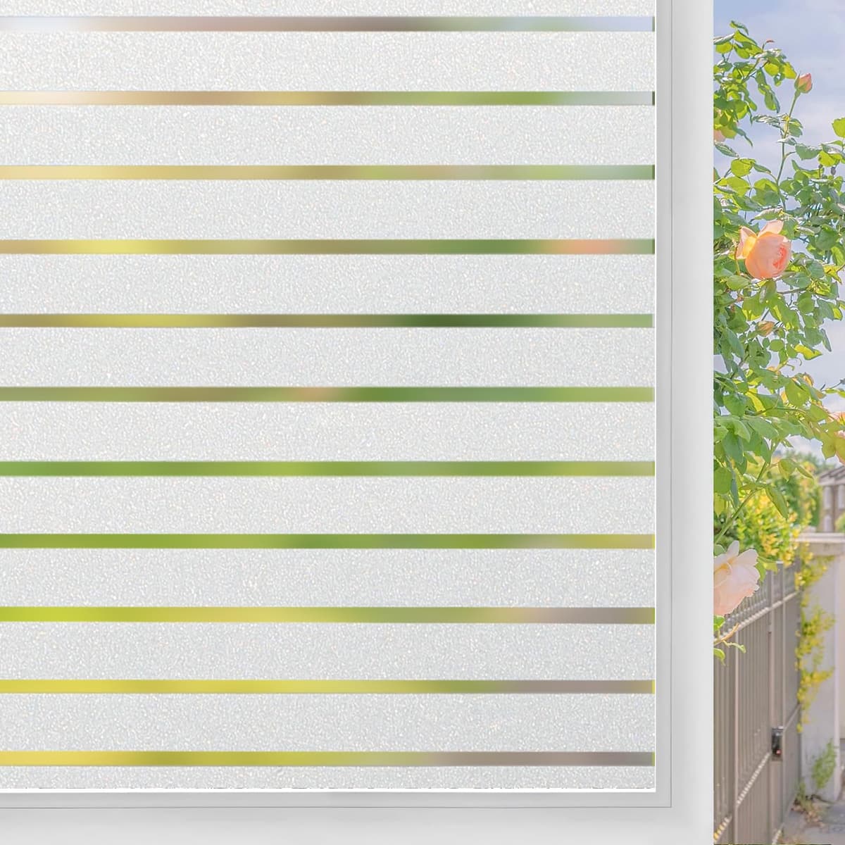 Lifetree Reflective One Way Window Film Privacy: Mirror Window Tint Film Heat Control Sun Blocker, UV Anti Glare Film Clear Day and Night for Home Office (Silver, 44.5 * 200cm) — view 15