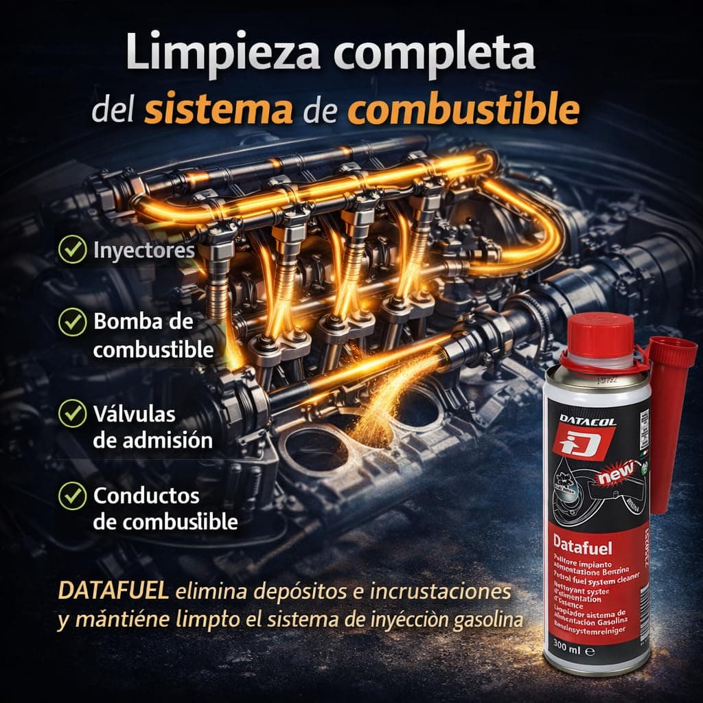 Datacol Limpiador Inyectores Gasolina DATAFUEL 300 ml, Aditivo Gasolina para Sistema de Combustible, Limpia, Desincrusta y Lubrica Inyectores, Bomba y Válvulas (3) — view 3