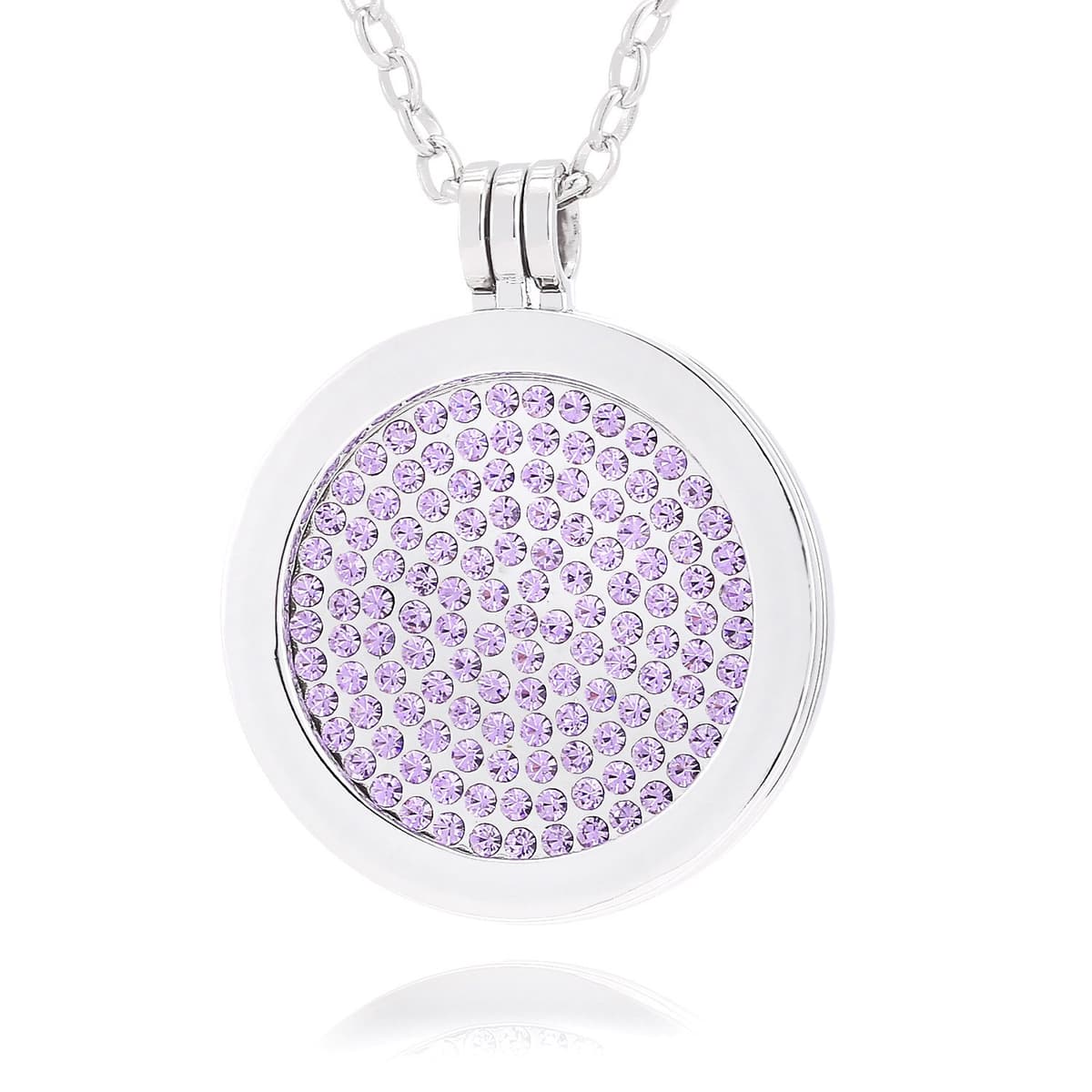 Morella Mujeres Collar 70 cm Acero Inoxidable y Colgante Amuleto Coin 33 mm en Bolsa para Joyas — view 16