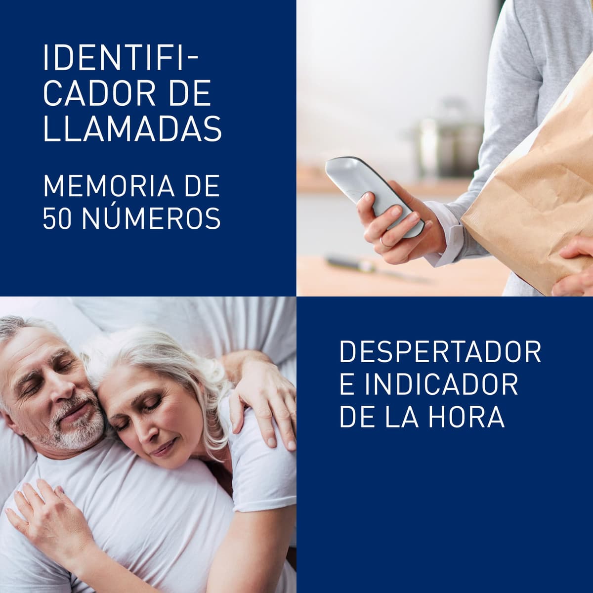 Panasonic KX-TG1612SP1 Teléfono Inalámbrico Digital DECT, Unidad Base y 2 Auriculares, Identificador De Llamadas, Batería Larga Duración, Pantalla LCD, Agenda, Rellamada, Despertador, Negro — view 4