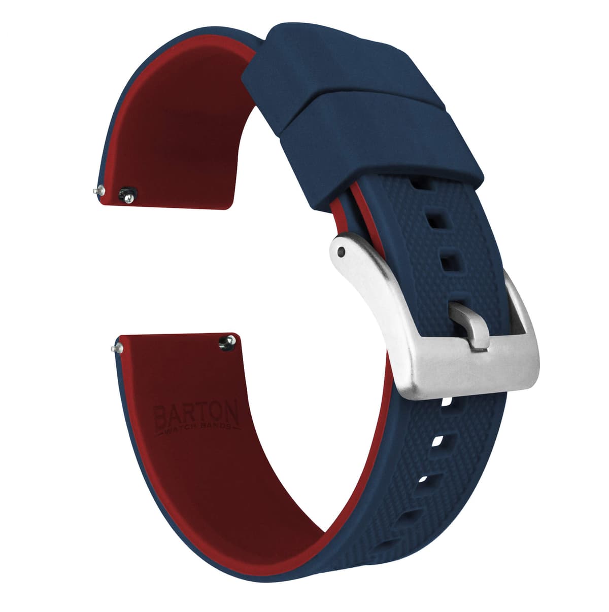 Barton Elite Silicone Watch Bands - Quick Release - Choose Color - 18mm, 19mm, 20mm, 21mm, 22mm, 23mm & 24mm Watch Straps (Stainless & Black Buckle Available) — view 27