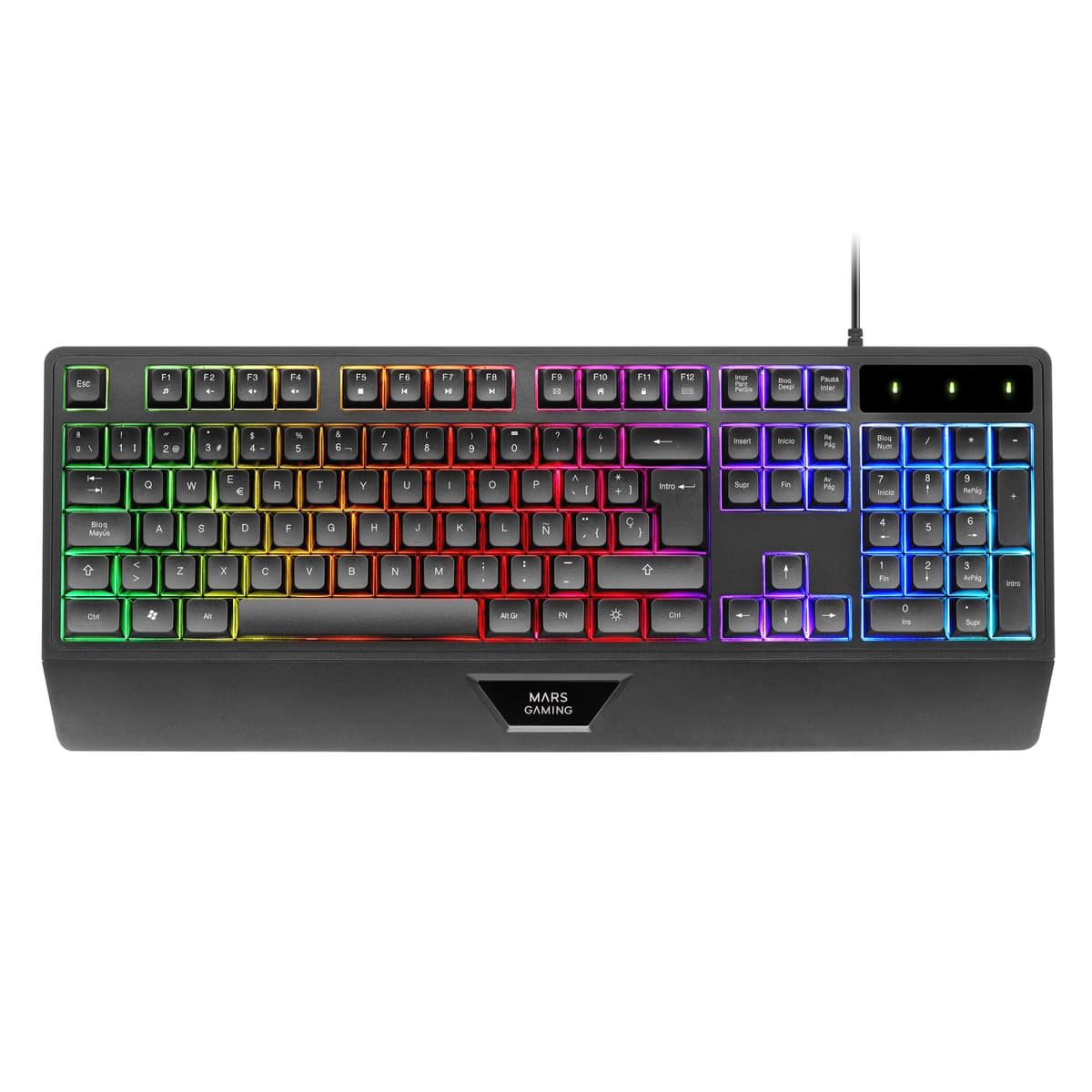 Mars Gaming MKPRO, US, Teclado Mecánico Gaming Completo, RGB Chroma, Switches Hot-Swap Mecánicos, Antighosting, Rueda de Control, Software, Multiplataforma, Switch Silent, Blanco — view 45