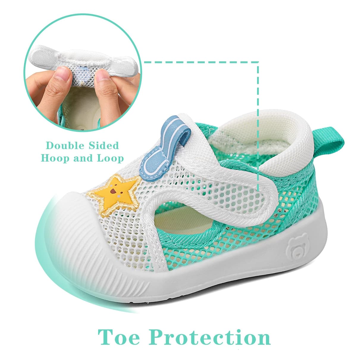 MASOCIO Baby Boys Girls Summer Shoes Infant Toddler Sandals Soft Sole Anti-Slip Shoes — view 3