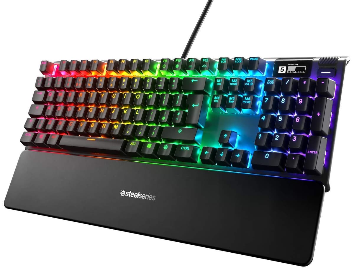 SteelSeries Apex 7 - Mechanical Gaming Keyboard - OLED Display - Red Switches - English (QWERTY) Layout, Standard