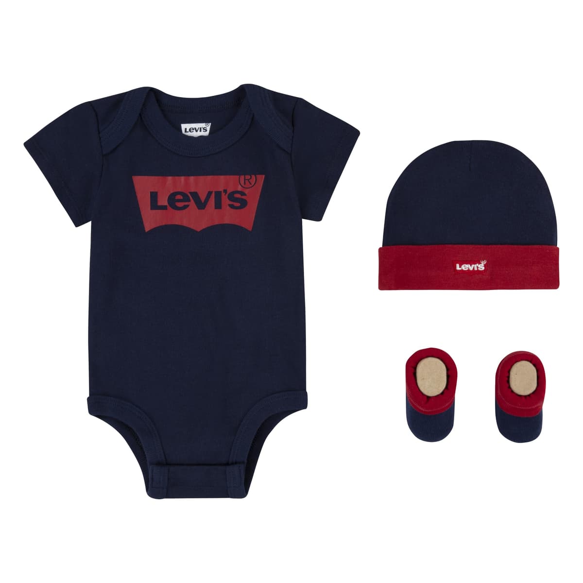 Levi's Classic Batwing Conjunto de 3 Piezas par Bebes