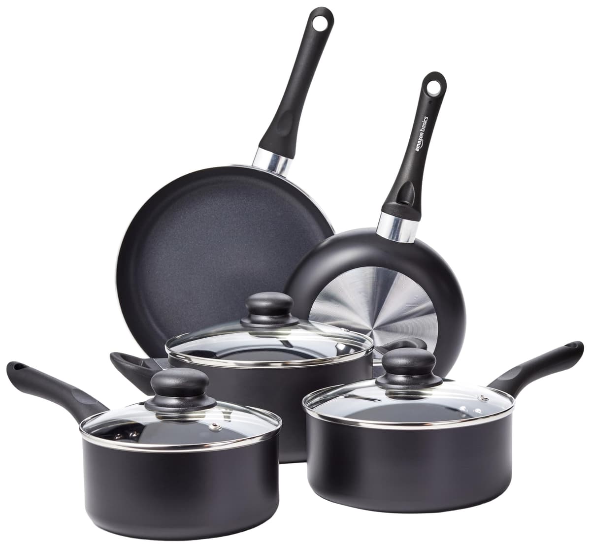 Amazon Basics Juego de utensilios de cocina antiadherentes, 15 piezas, Negro — view 11