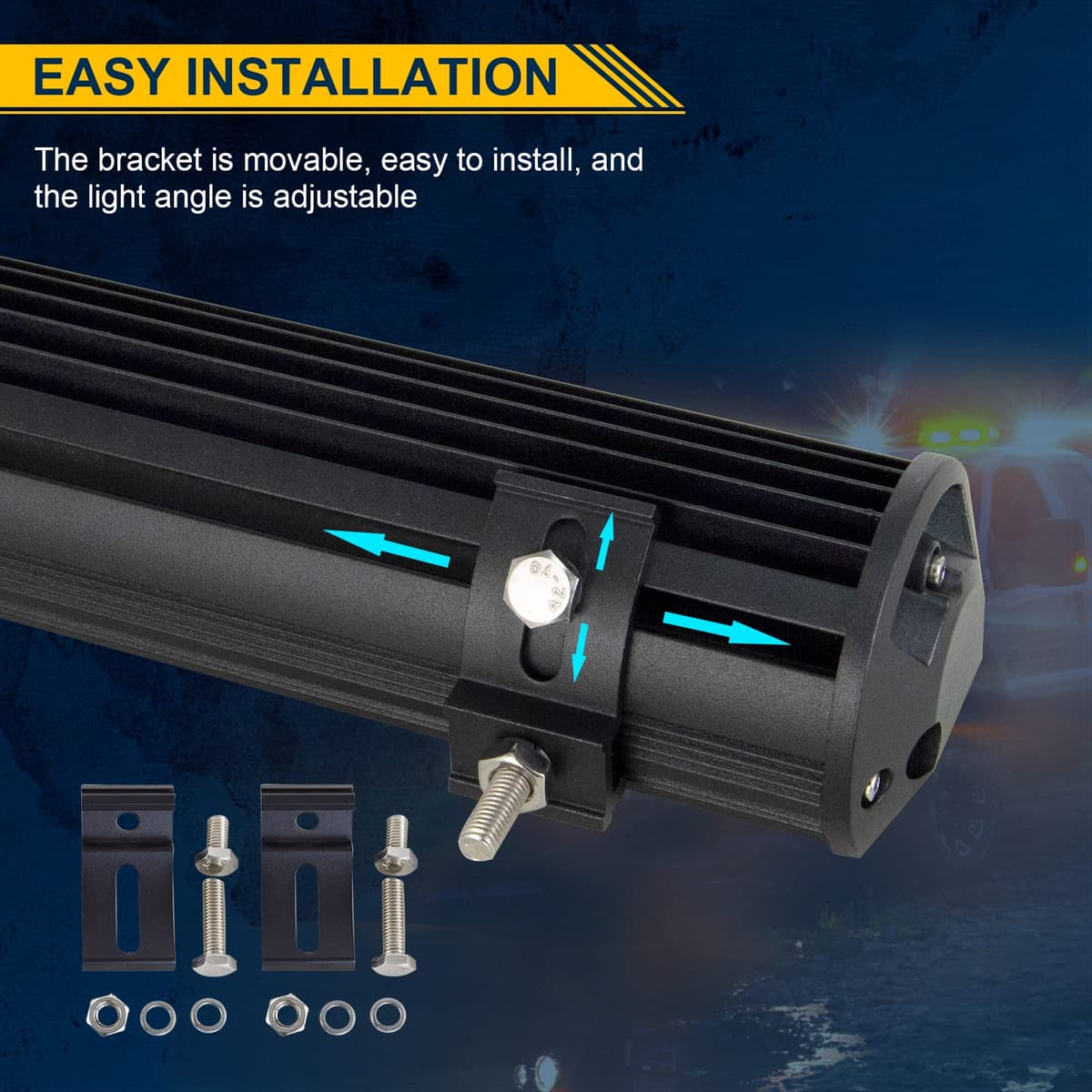 Willpower 15 Inch 216W Led Light Bar Spot Flood Combo Beam Led Bar 12V 24V Fog Work Lamps Driving Lights for 4x4 Offroad Truck Tractor Boat Car ATV UTV SUV — view 5