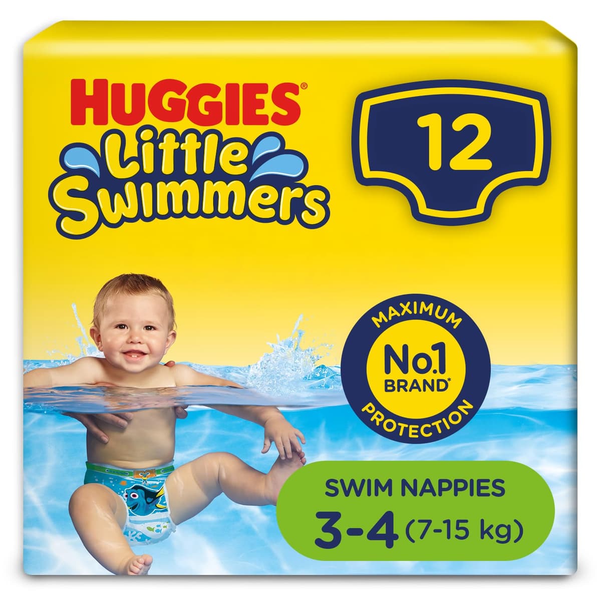 Huggies Little Swimmers, Swim Nappies, Size 5-6 - 33 Pants - Maximum Protection Swimming Nappies with Leak Guards - All-Round Stretchy Waistband — view 6