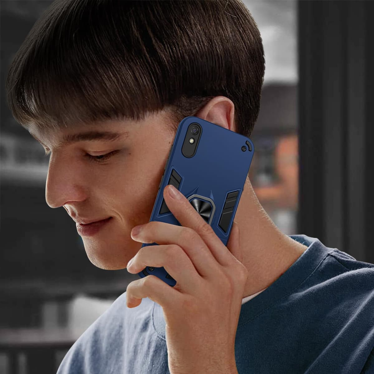 Funda para CMF Phone 2 Pro, Carcasa Antigolpes con Soporte anular metálico, Case Protectora de Grado Militar, Negro — view 1632