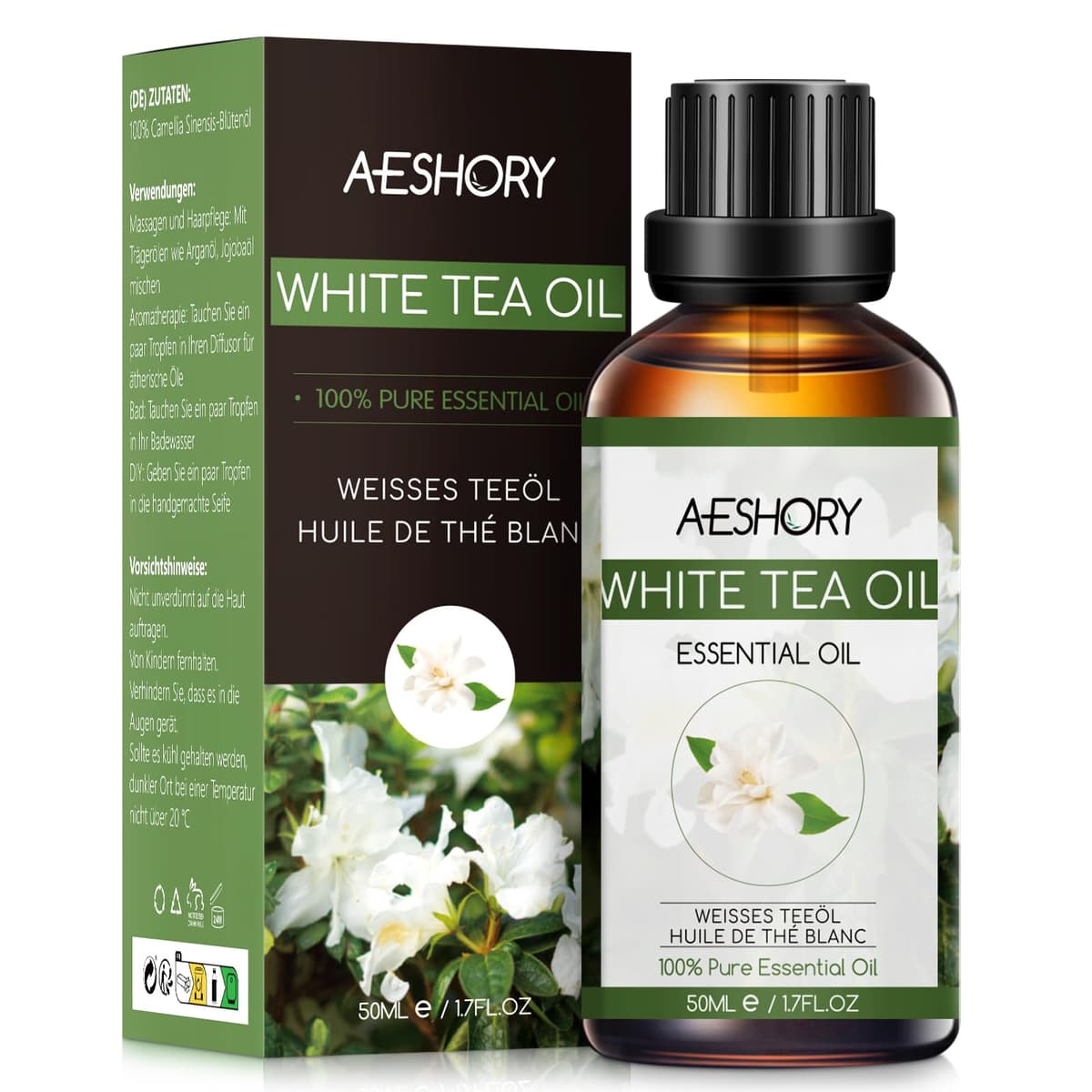 AESHORY Aceite Esencial de Rosa 50ML, Natural Aceite de Aromaterapia de Rosa, Aceites de Fragancia Premium para Humidificador, Masaje, Baño, Cuidado la Piel, Relajación y Calma — view 10