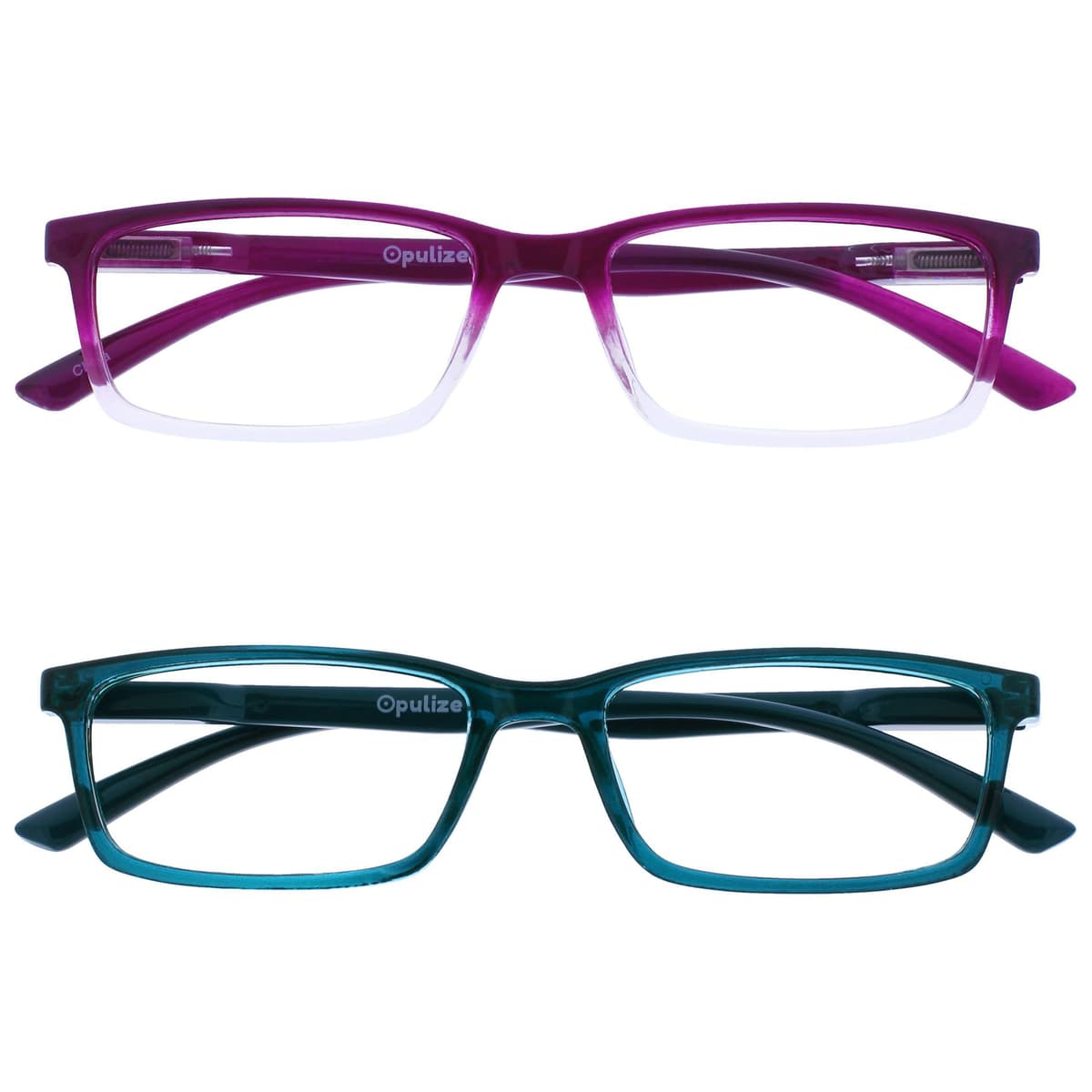 OPULIZE SEE Blue Light Blocking Reading Glasses for Men Women Anti Glare Lenses UV Protection Rectangular, 3 Pack - Black/Brown/Blue — view 18
