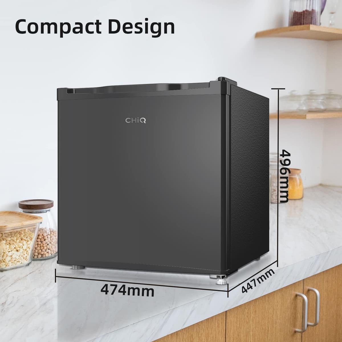 CHiQ CSD31D4EU, Mini Freezer, Small Freezer with 31L, 4 Star Freezing,12-Year Warranty on The Compressor,Adjustable Temperature Control — view 4