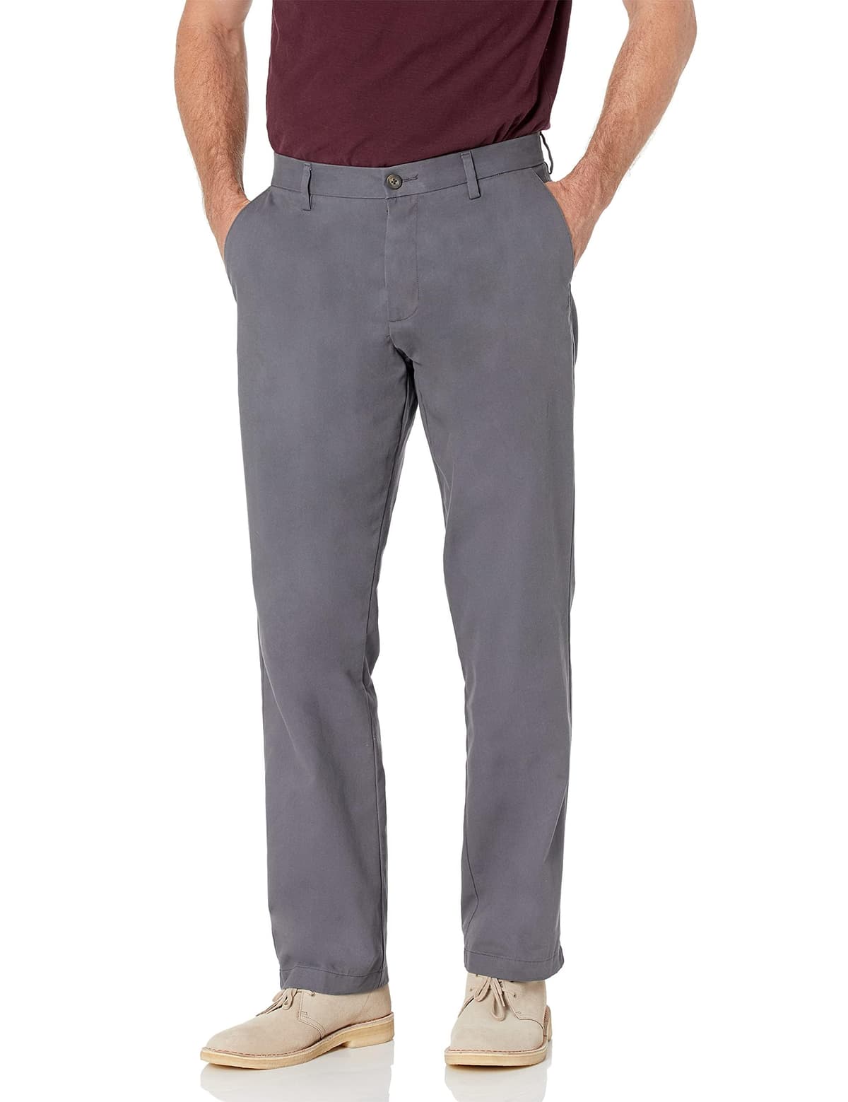 Amazon Essentials Men's Classic-Fit Wrinkle-Resistant Flat-Front Chino Trousers (Available in Big and Tall) — view 20