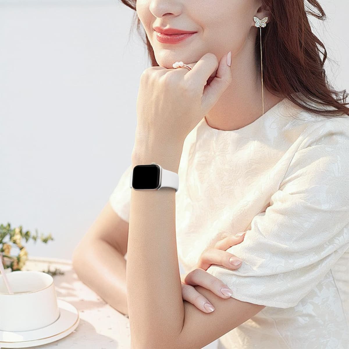 Sport Strap Compatible with Apple Watch Straps 46mm 40mm 38mm 41mm 42mm 44mm 45mm, Silicone Strap Replacement for iWatch Bands Series 11 10 9 8 7 6 5 4 SE 3 2 1 Women Men — view 6