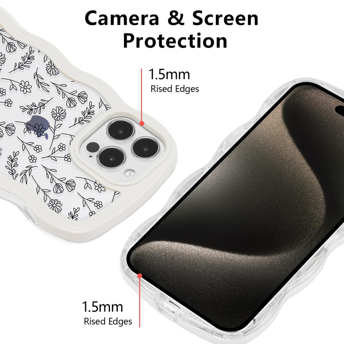 QLTYPRI Compatible with iPhone 11 Case, Cute Curly Wave Frame Clear Case for Girls Women, Transparent Soft Silicone TPU Bumper Shockproof Protective Phone Cover for iPhone 11 - Purple — view 122