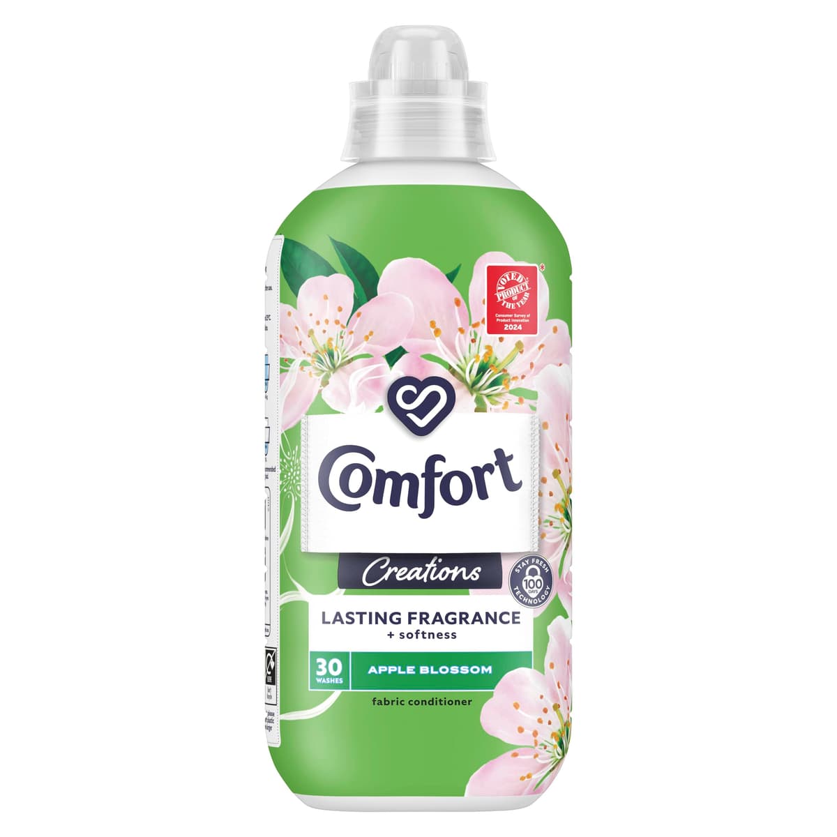 Comfort Creations Apple Blossom Fabric Conditioner with Stay Fresh technology for 100 days of freshness + fragrance* 30 washes (900 ml)