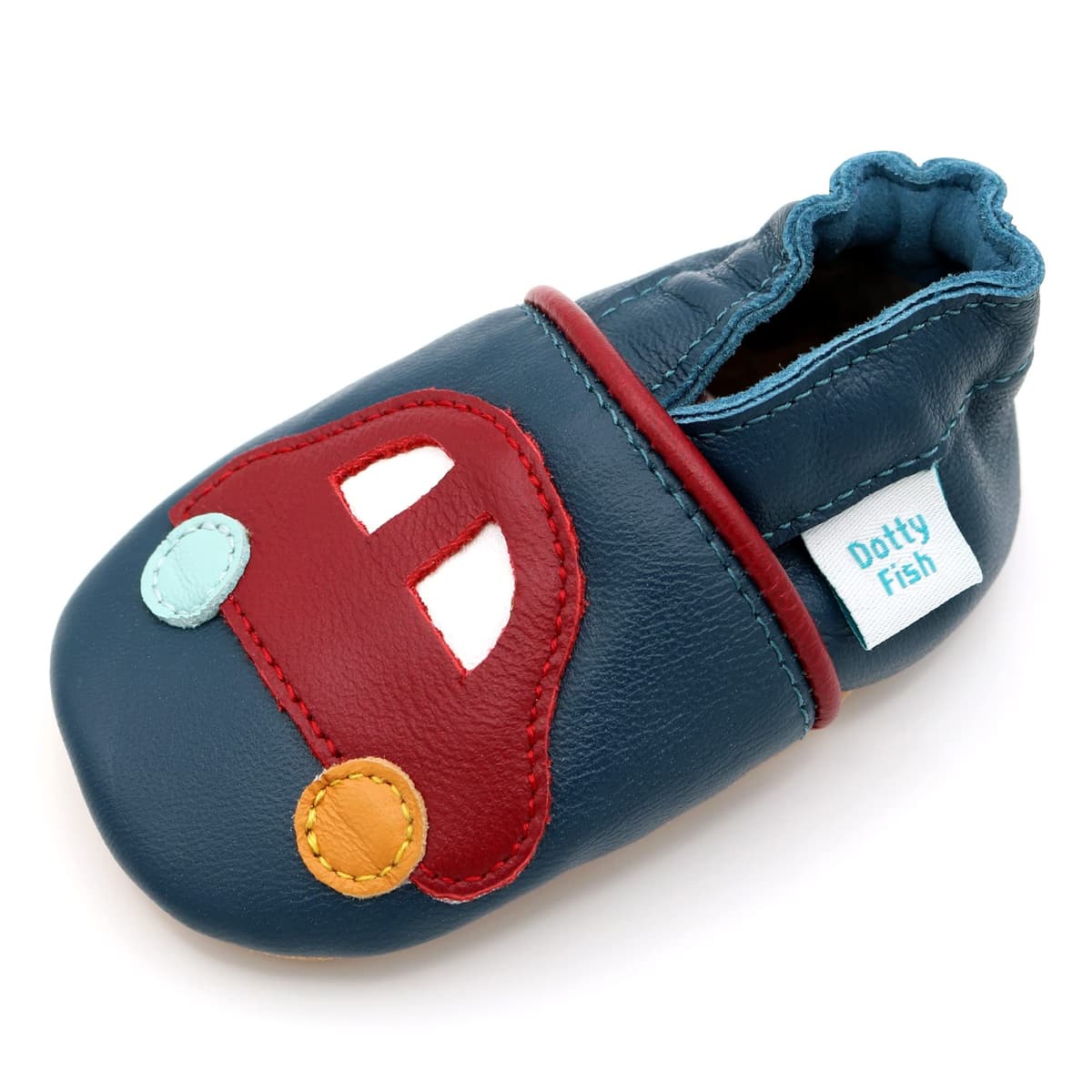 Dotty Fish Unisex Soft Leather Shoes, Unisex Baby First Walker Shoe — view 18