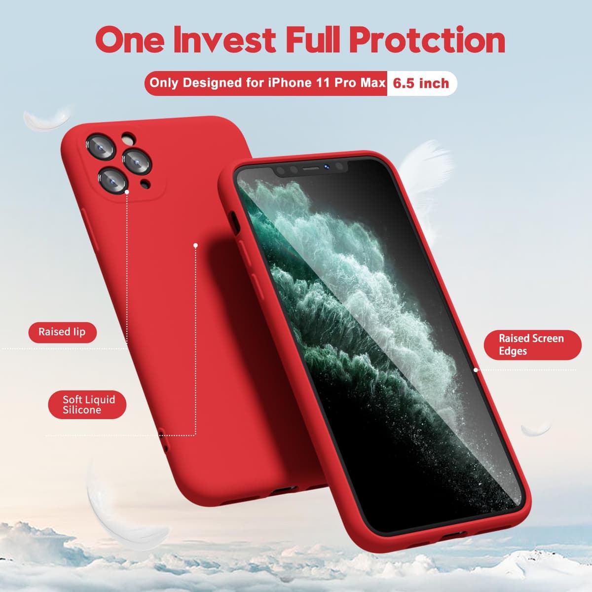 oakxco for iPhone 17 Pro Max Phone Case Liquid Silicone, Cute Thin Slim Grip Soft Rubber Gel for Women Men, Smooth Matte TPU Plain Solid Color Girly Simple Case with Camera Cover, Light Pink — view 1488