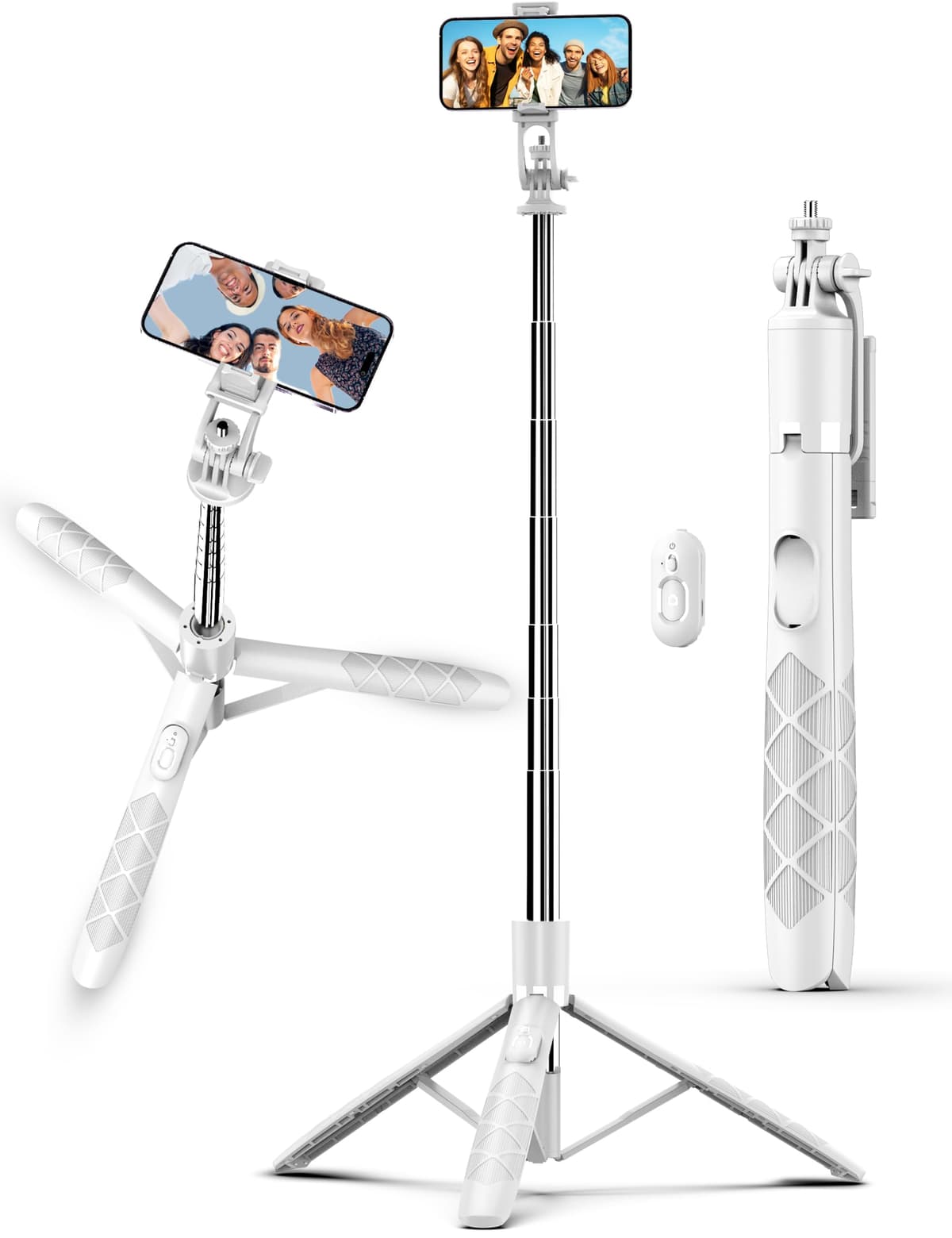 71" Phone Tripod & Selfie Stick, All in One Extendable Cell Phone Tripod with Wireless Remote, Travel Tripods Stand for iPhone 360° Rotation Compatible with iPhone Android, Camera — view 10