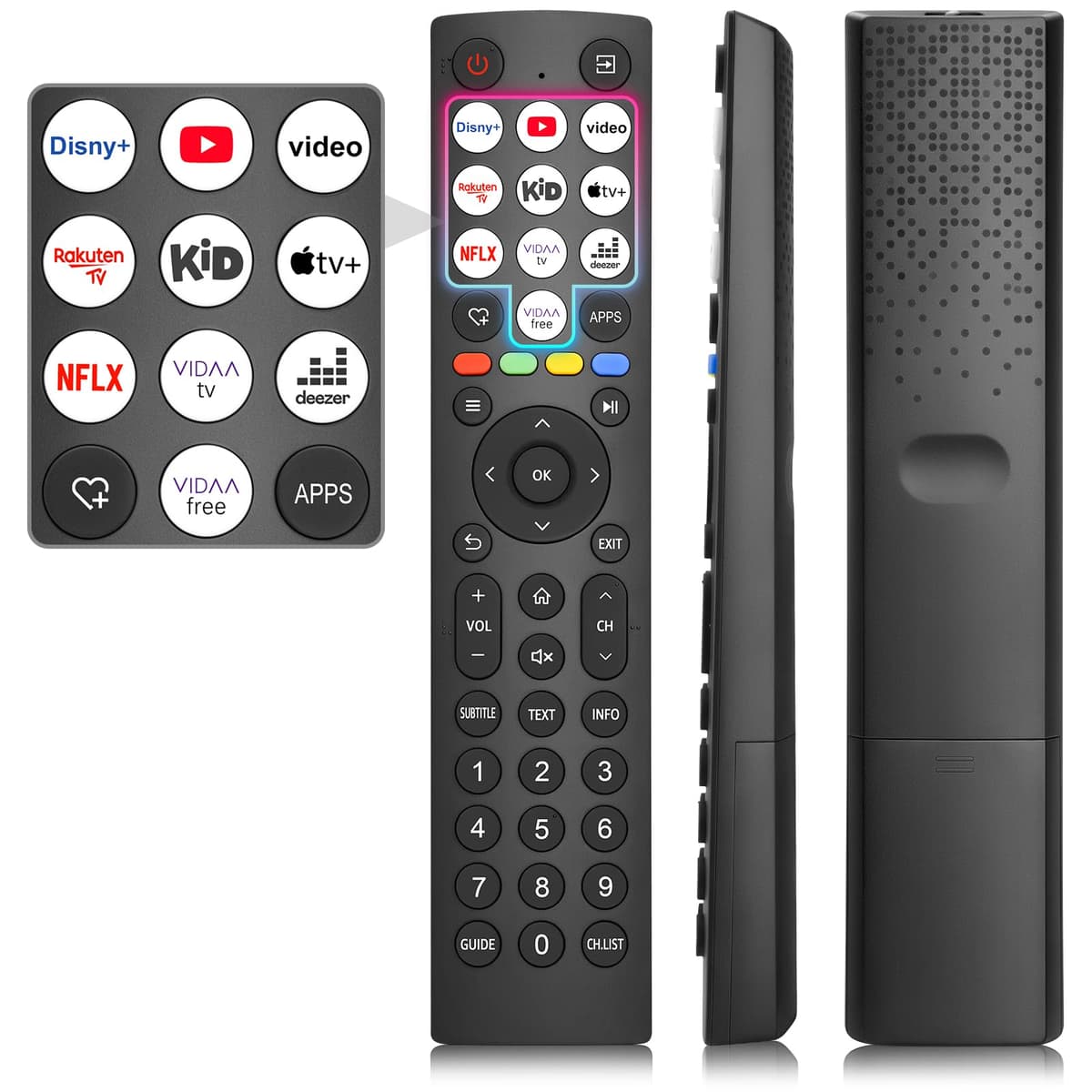 Replacement Remote Control for Roku 1 2 3 4 HD LT XS XD, Roku Express 3900R, Roku Premiere 4620XB 4210XB 3900R 2500R 2700R 2450XB - NOT for Any Roku Stick or Roku TV — view 8