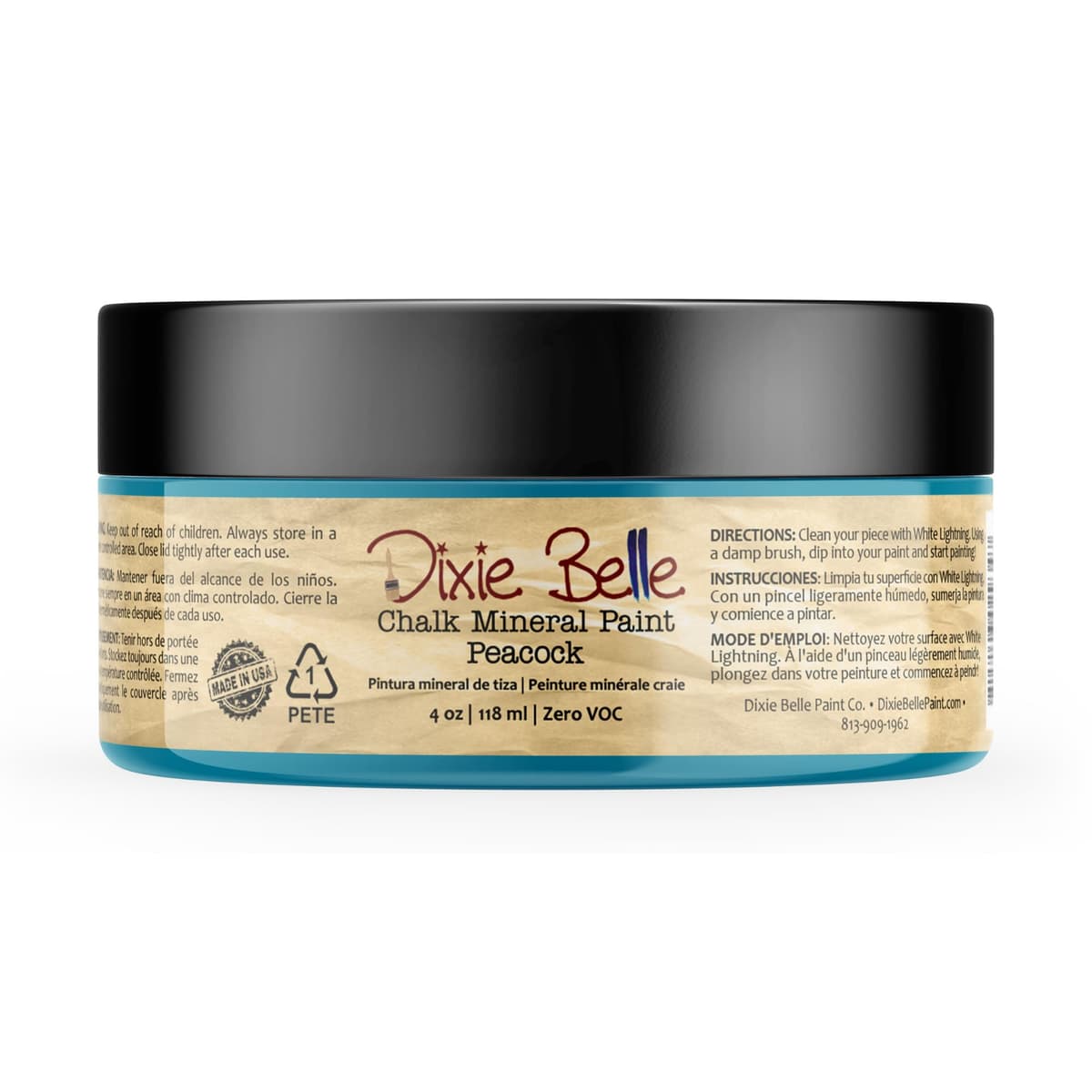 Dixie Belle Paint Company Chalk Finish Furniture Paint - Caviar (32oz) - Matte Black Chic Chalk Mineral DIY Furniture Paint — view 139
