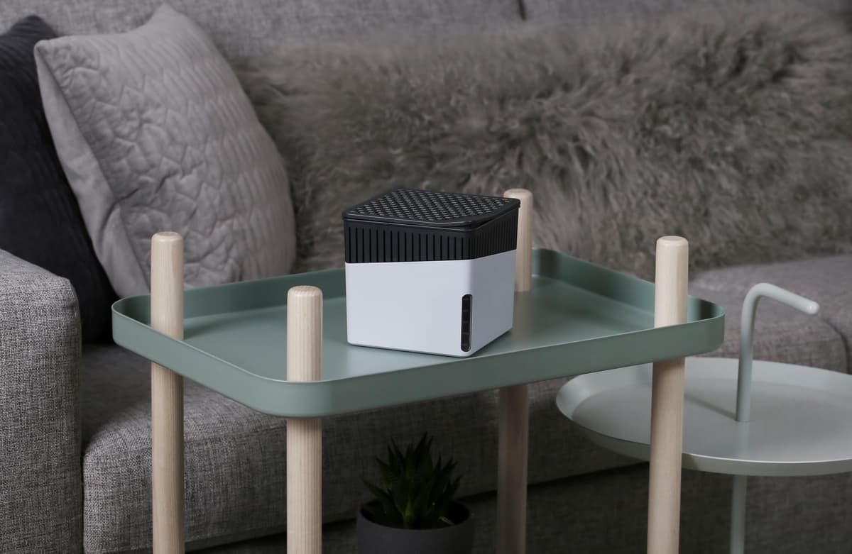 WENKO Deshumidificador Mod Cube, 1000 g, para habitaciones de hasta 80 m³, previene moho y malos olores, sin electricidad, silencioso, recargable, blanco — view 8