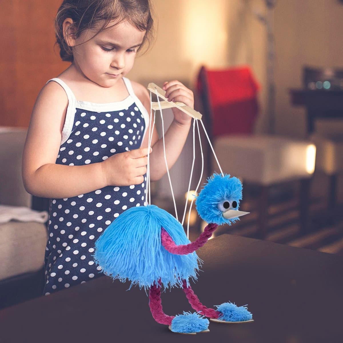 Marioneta De Avestruz con Cuerdas, Divertida Marioneta De Pájaro Interactiva, Marioneta De Avestruz con Cuerdas, Marionetas De Avestruz Hechas A Mano, Muñeca De Cuerda, Marioneta De Peluche — view 2