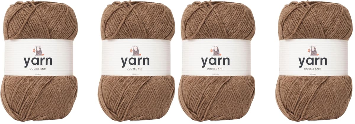 Korbond DK Beige Yarn - 100g Acrylic Wool - Lightweight, Hypoallergenic & Durable Double Knit Crochet Yarn Knitting Wool (290m Total) — view 62
