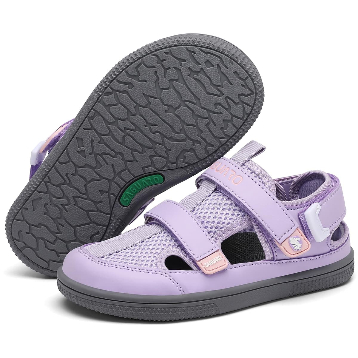 SAGUARO Sandalias Barefoot Niños con Puntera Cerrada Zapatillas de Verano Ligeras Transpirables- Diario, Colegio & Tiempo Libre, 25-36 EU