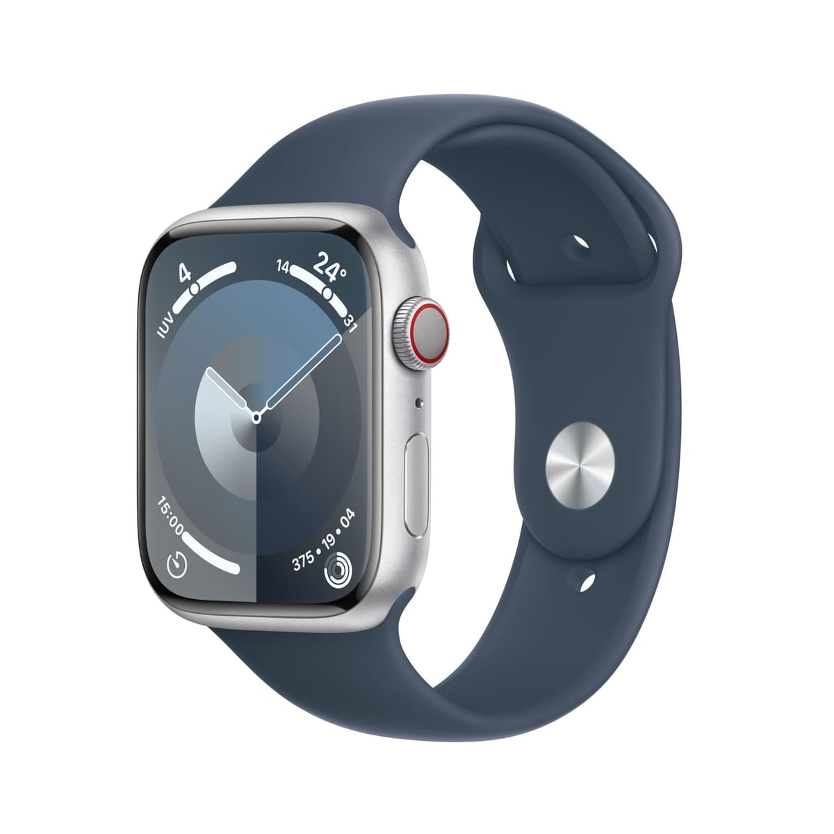 Apple Watch Series 9 [GPS + Cellular] Smartwatch con Caja de Aluminio en Plata de 41 mm y Correa Loop Deportiva Azul Invierno. Monitor de entreno, App Oxígeno en Sangre, Neutro en Carbono — view 7