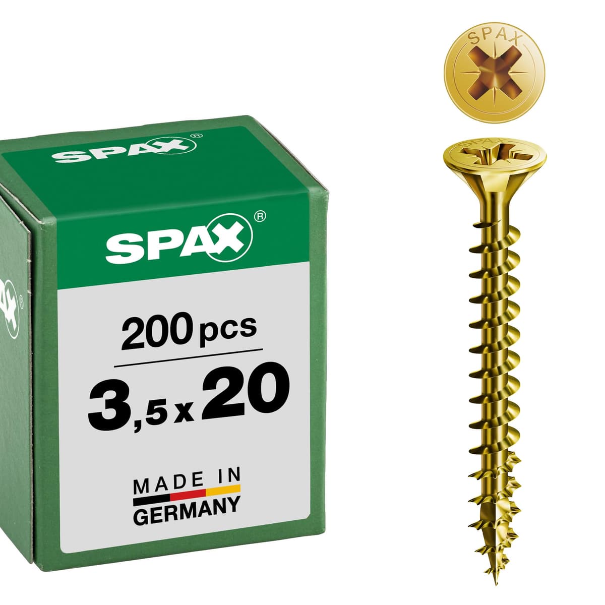 Spax 1081020400253 - Tornillo universal, 4,0 x 25 mm, 200 piezas, cabeza avellanada, cruz receso z 4cut, rosca completa, — view 19