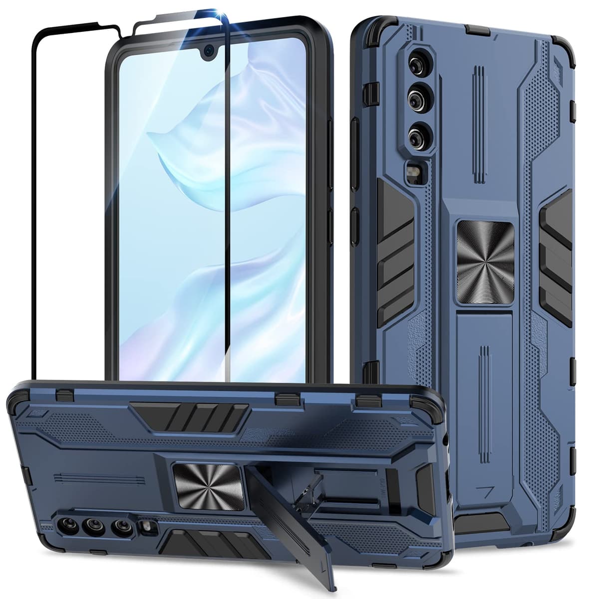 Funda para CMF Phone 2 Pro, Carcasa Antigolpes con Soporte anular metálico, Case Protectora de Grado Militar, Negro — view 173