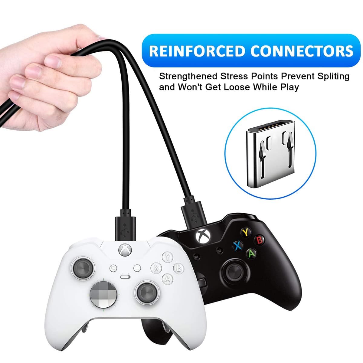 Usb Charger Cable for PS4 Controller, Work for Sony PlayStation 4/ PS4 Slim/ PS4 Pro/Xbox One (3.3FT/1M) — view 2