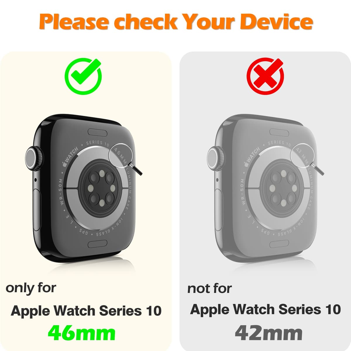 Piuellia 2 Pack Hard Protective Case Screen Protector Compatible with Apple Watch Series 11 Series 10 46mm, Anti-Drop Ultra-thin Full Coverage PC Cover for iWatch, 2 Black — view 2