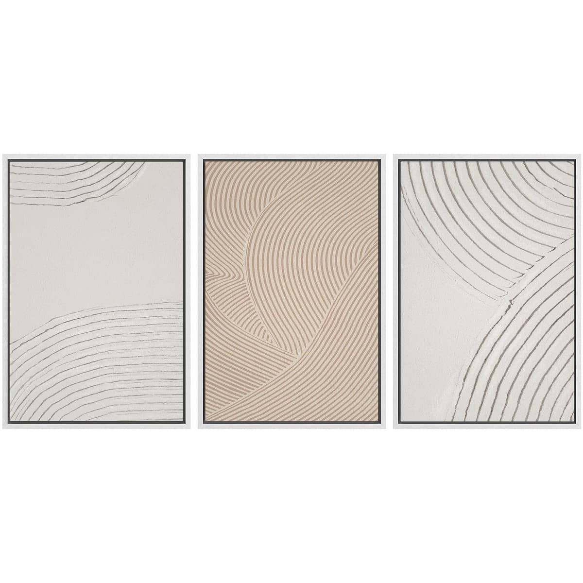 SIGNWIN Framed Canvas Print Wall Art Set Coastal Serenity Abstract Seaside Illustrations Modern Art Decorative Rustic Calm/Zen for Living Room, Bedroom, Office - 24"x36"x3 Natural — view 112