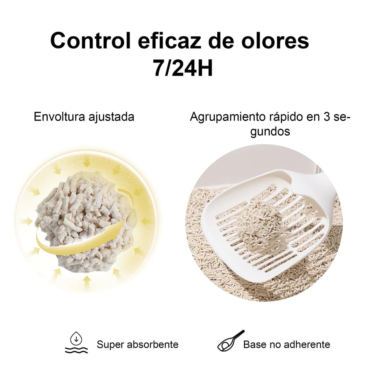 FUKUMARU Arena de Tofu para Gatos 10.8kg - Arena aglomerante para Gatos, Mezcla de pellets de maíz, Libre de Polvo y fácil de aglomerar, Control de olores, se Puede desechar en el Inodoro — view 4
