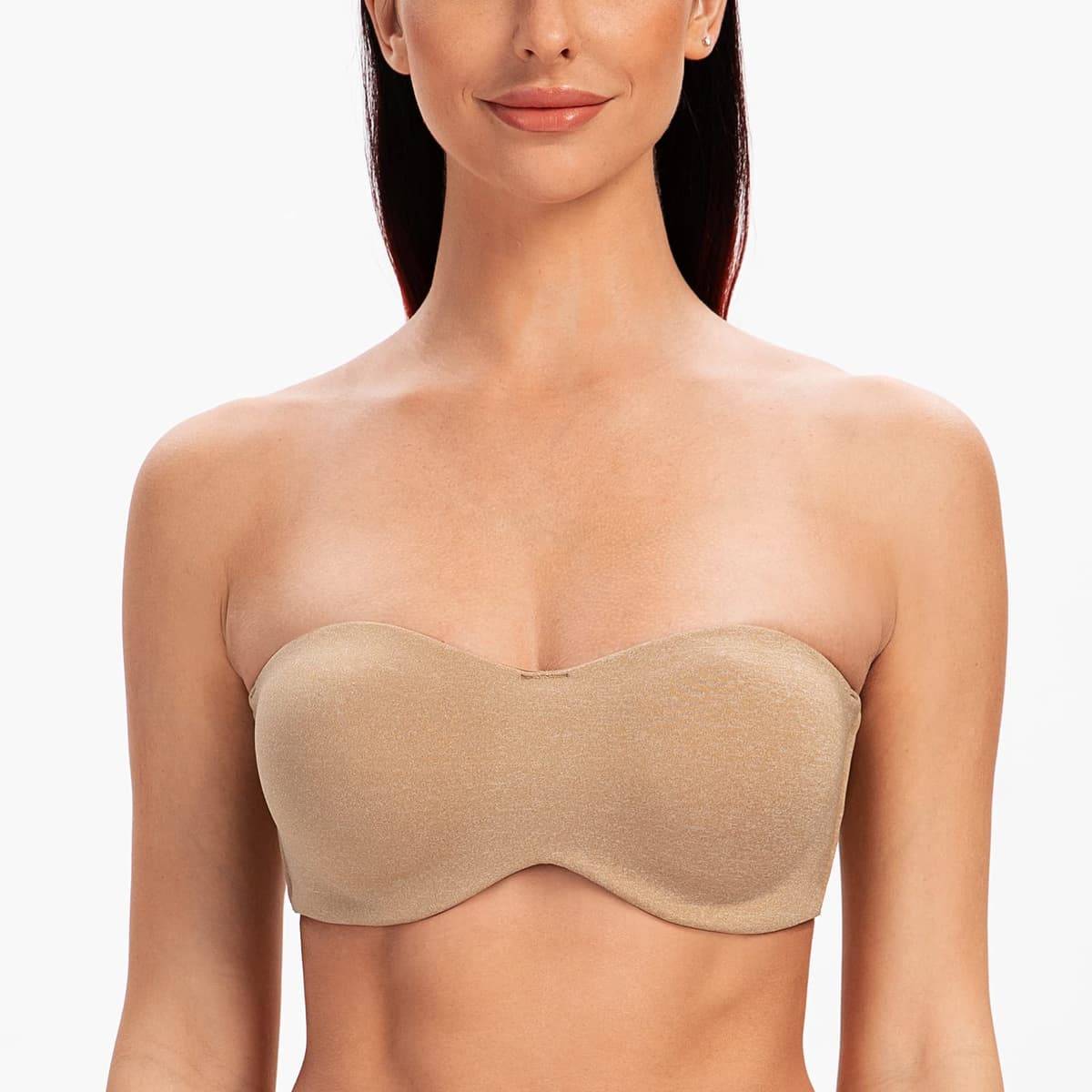 MELENECA Women's Strapless Minimizer Multiway for Large Bust Unlined Seemless Underwire Bandeau Bra — view 4