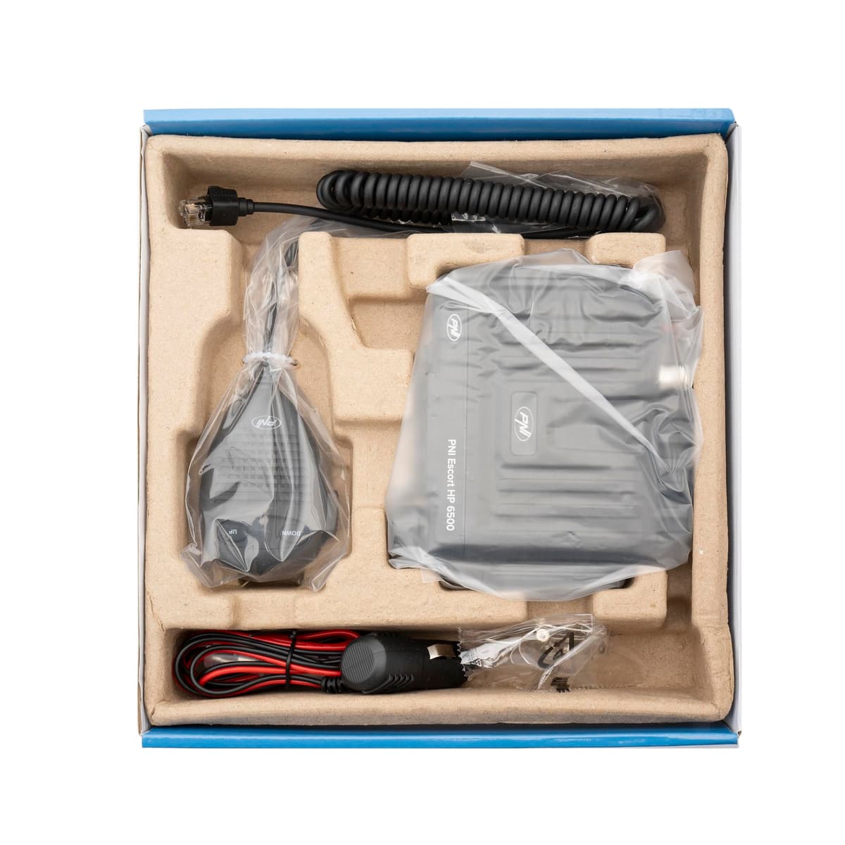 Radio CB PNI Escort HP 6500, Banda Ciudadana, multiestándar, 4W, 12V, ASQ, Ganancia RF, enchufe de mechero incluido, conmutador AM/FM solo para banda UE — view 8
