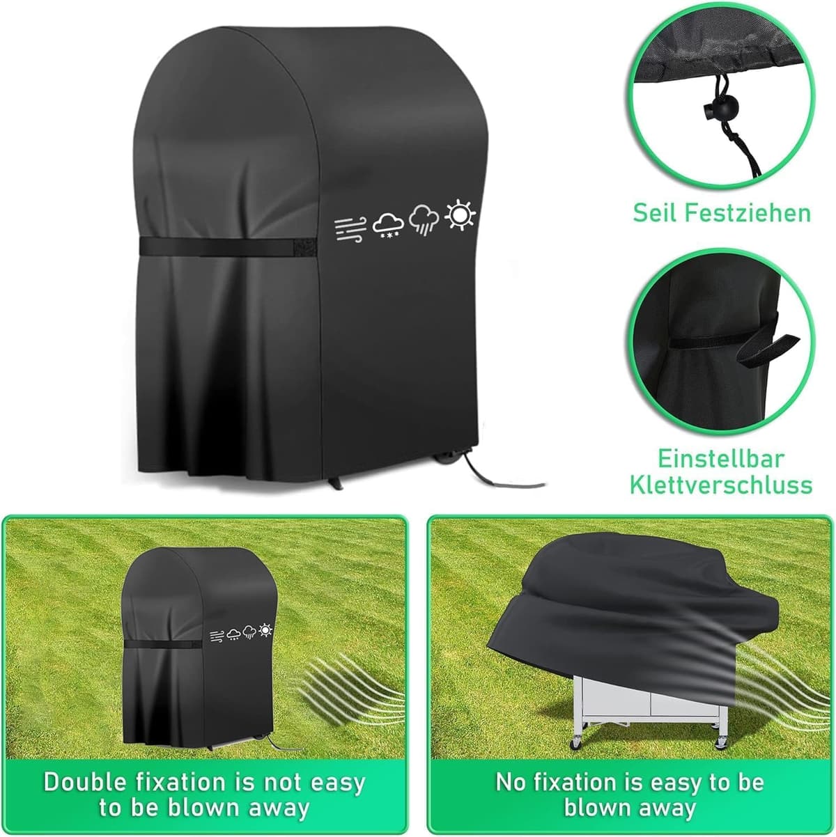 BBQ Cover,Barbecue Covers,BBQ Covers Waterproof Heavy Duty Large,Barbecue Cover,BBQ Covers-Oxford Fabric Waterproof (77X67X110) — view 3