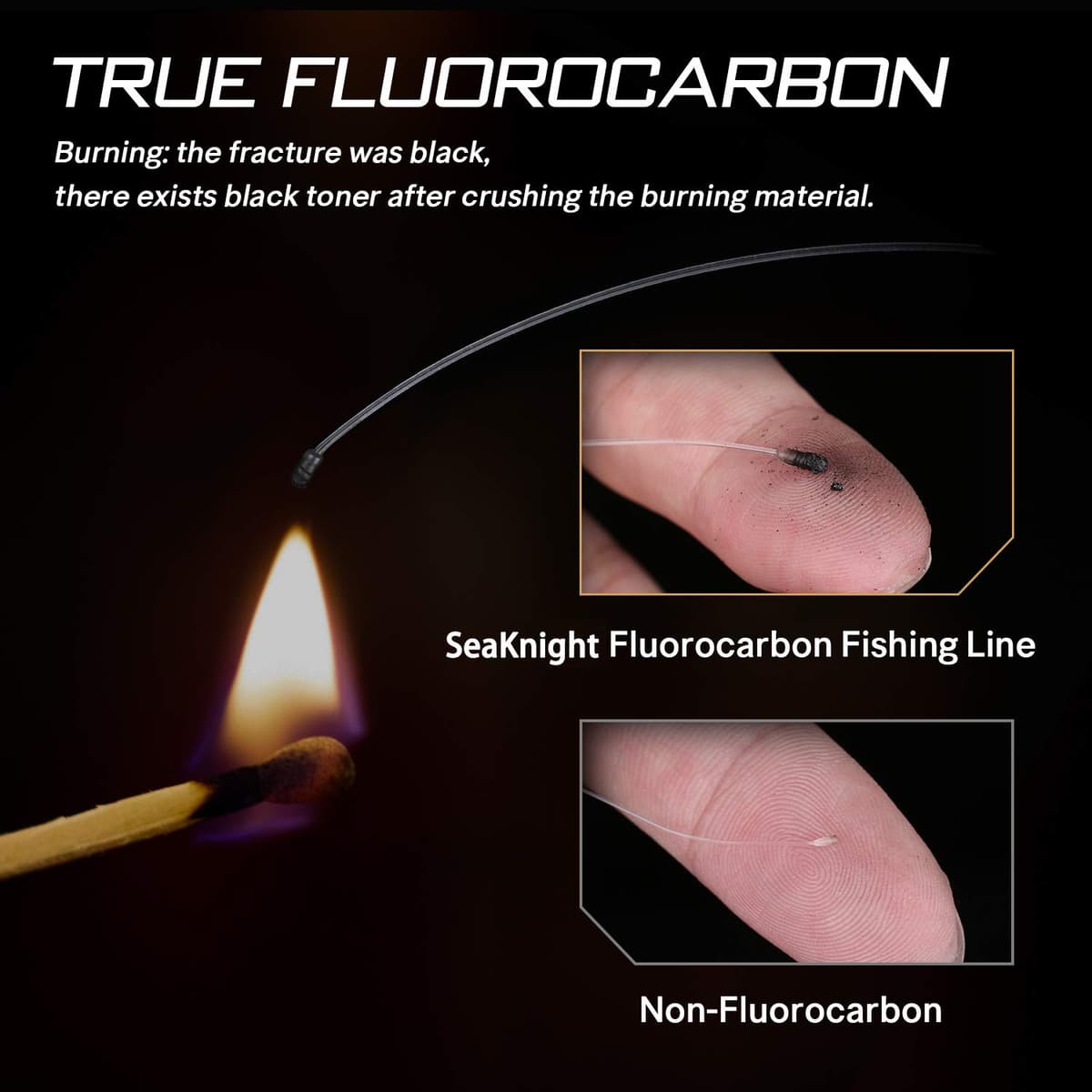 SeaKnight Hilo de Pescar 100% fluorocarbono, 50M/100M y Formato Invisible 3-100LB — view 4